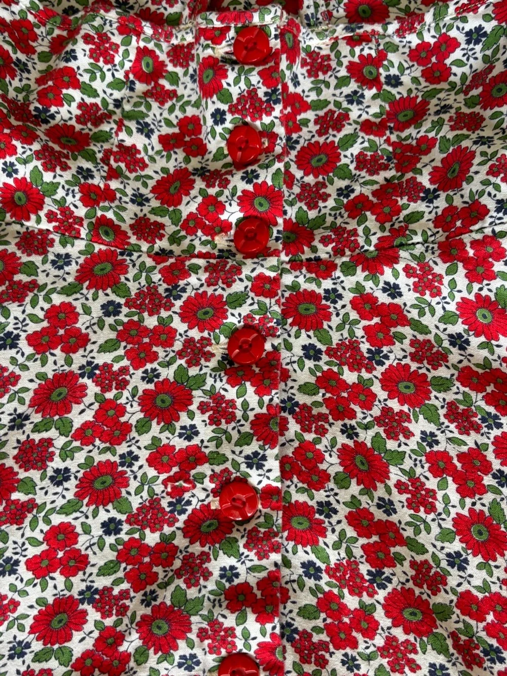 Polo Ralph Lauren Girls Floral Sundress Red White Pocket Dress Size 5